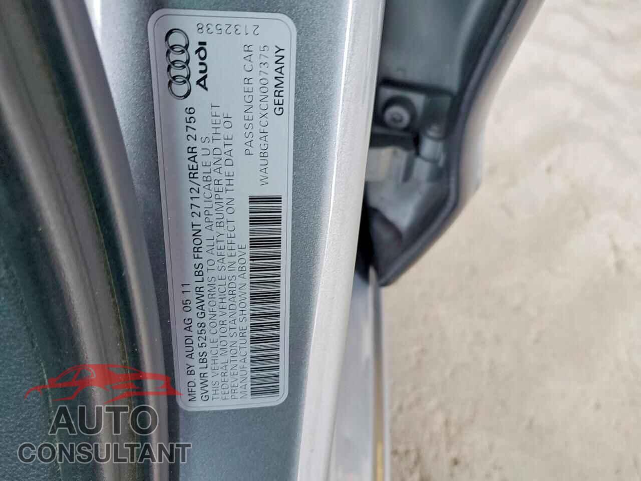AUDI A6 2012 - WAUBGAFCXCN007375