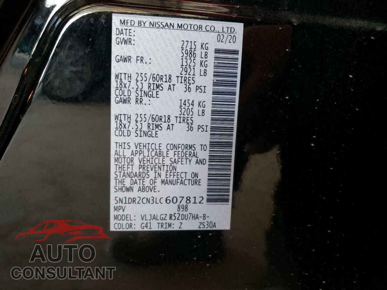 NISSAN PATHFINDER 2020 - 5N1DR2CN3LC607812