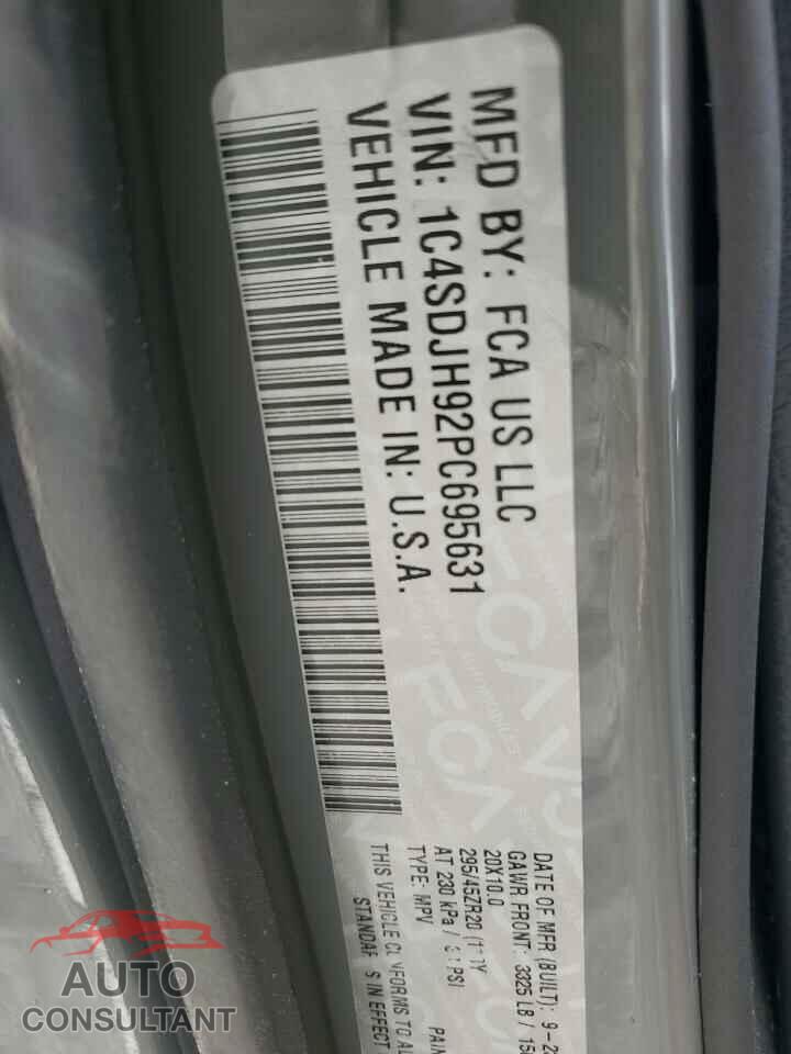 DODGE DURANGO 2023 - 1C4SDJH92PC695631
