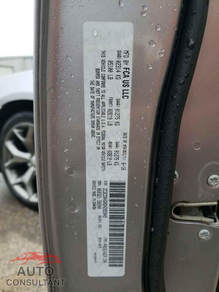 DODGE CHARGER 2016 - 2C3CDXHG0GH285949