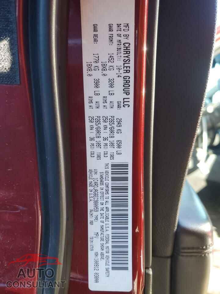 DODGE DURANGO 2014 - 1C4RDJAG6EC980059