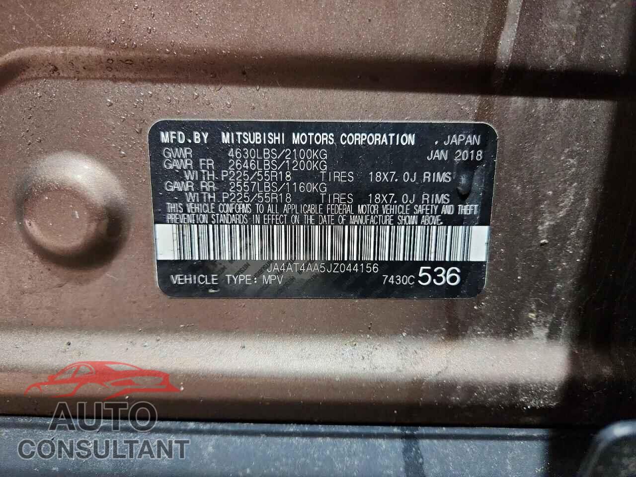 MITSUBISHI ECLIPSE 2018 - JA4AT4AA5JZ044156