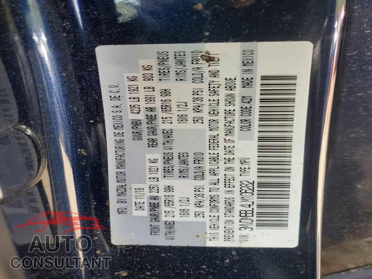 MAZDA CX30 2020 - 3MVDMBBL4LM106282