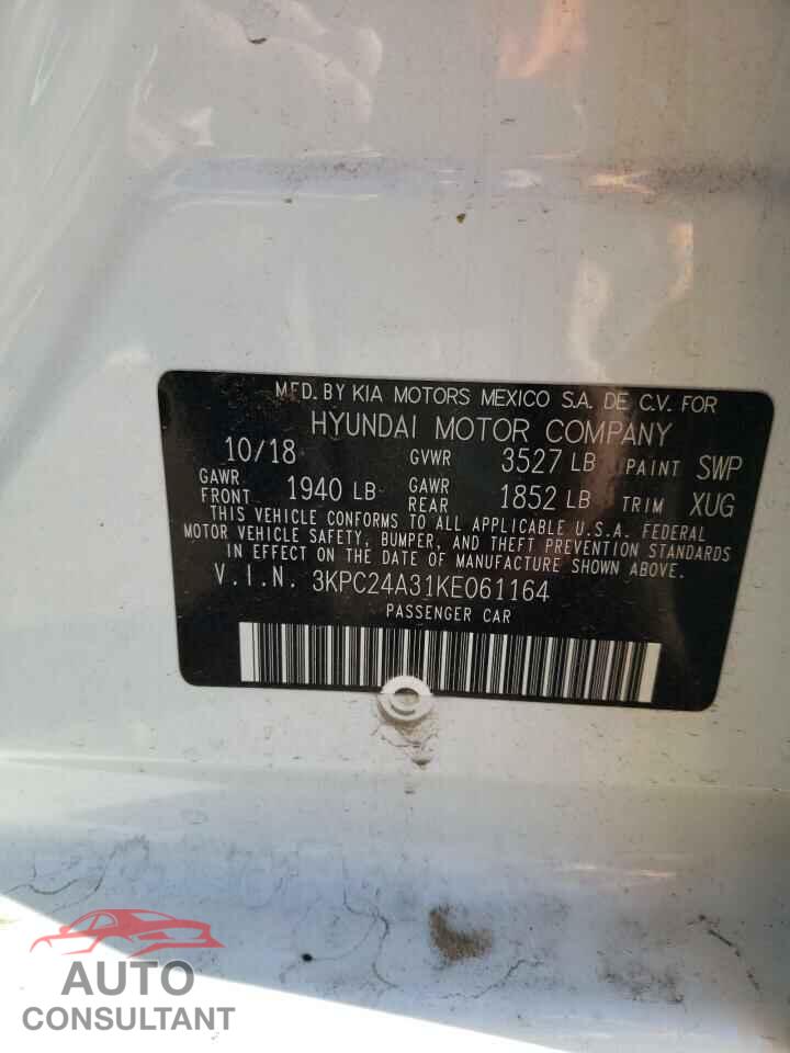HYUNDAI ACCENT 2019 - 3KPC24A31KE061164