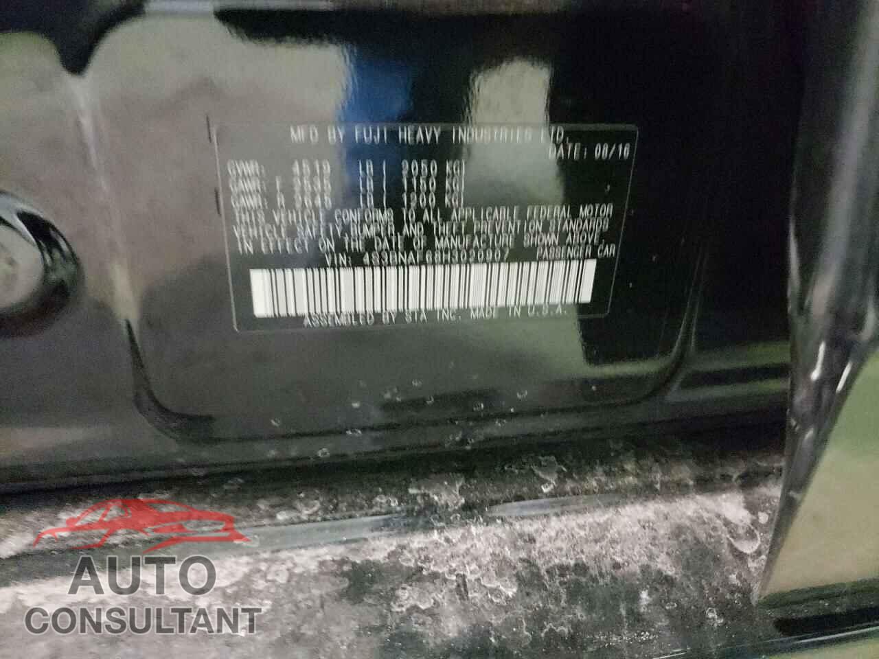 SUBARU LEGACY 2017 - 4S3BNAF68H3020907