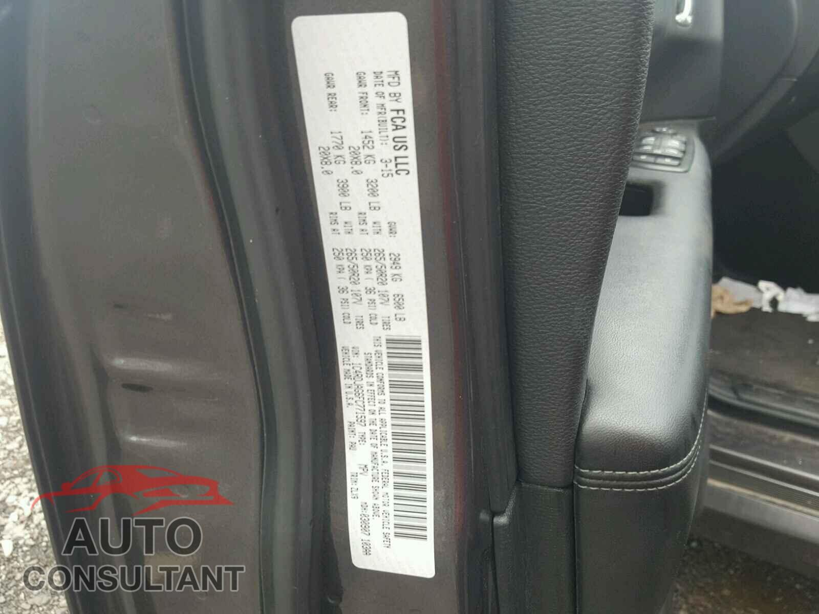 DODGE DURANGO SXT 2015 - 1C4RDJAG6FC771597