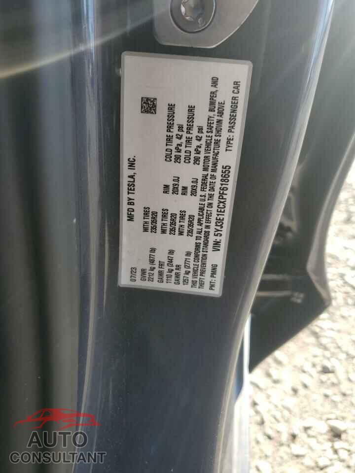 TESLA MODEL 3 2023 - 5YJ3E1ECXPF618655