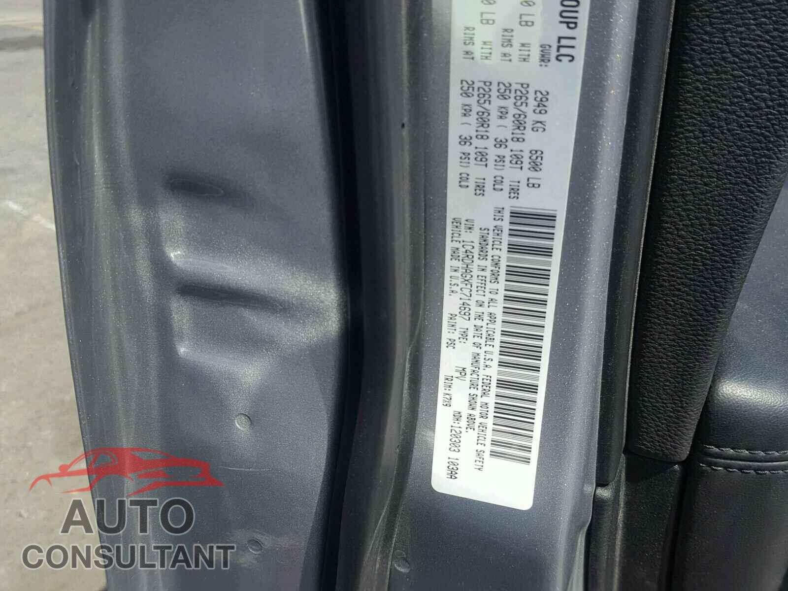 DODGE DURANGO SXT 2015 - 1C4RDHAGXFC714697