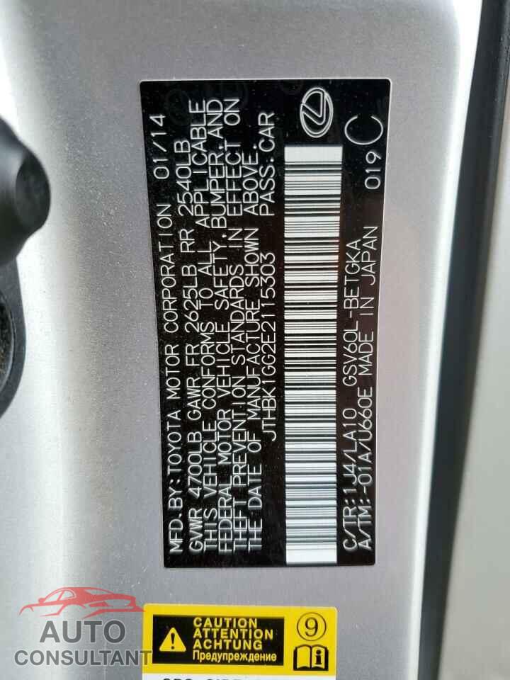 LEXUS ES350 2014 - JTHBK1GG2E2115303
