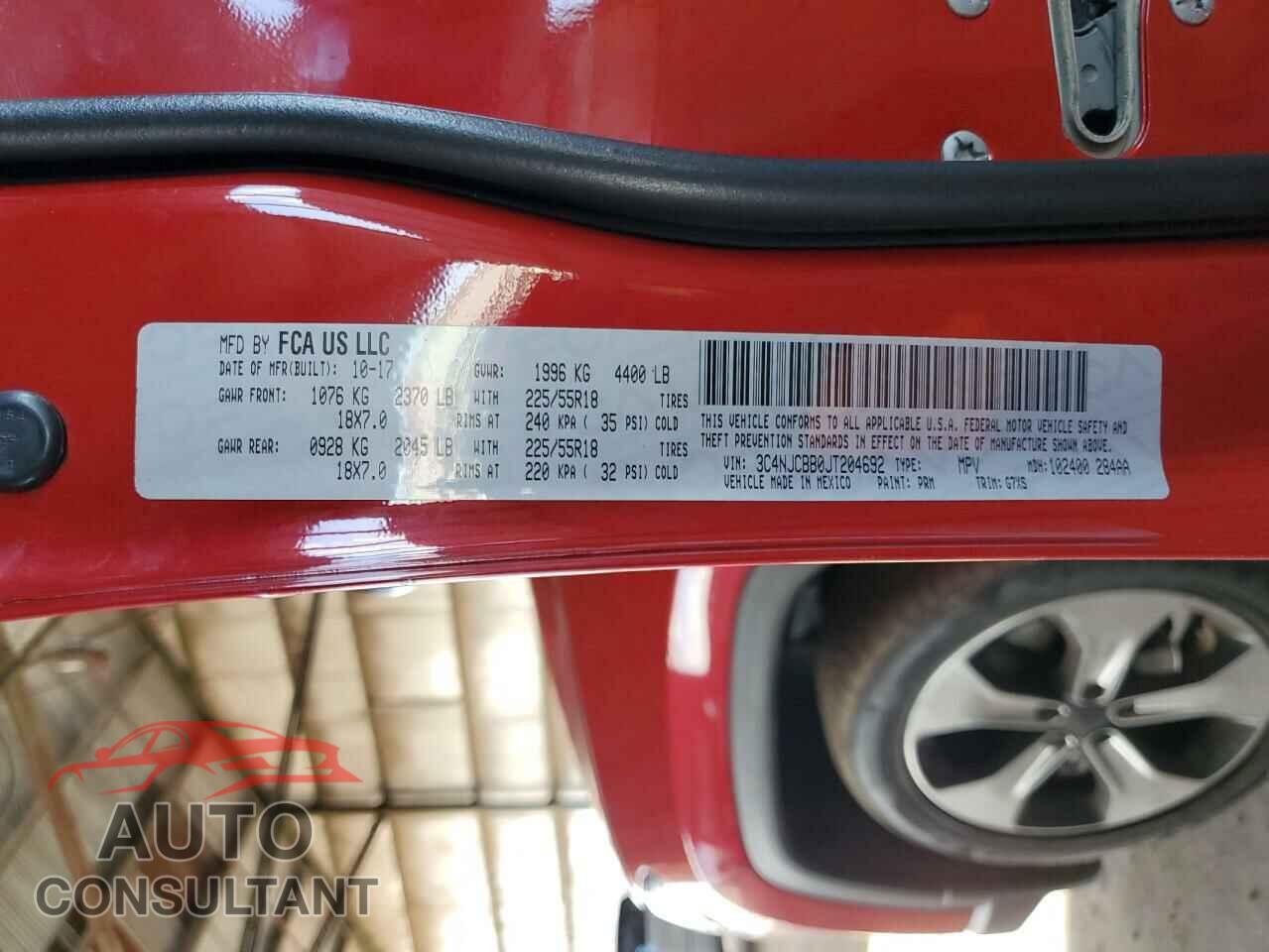 JEEP COMPASS 2018 - 3C4NJCBB0JT204692