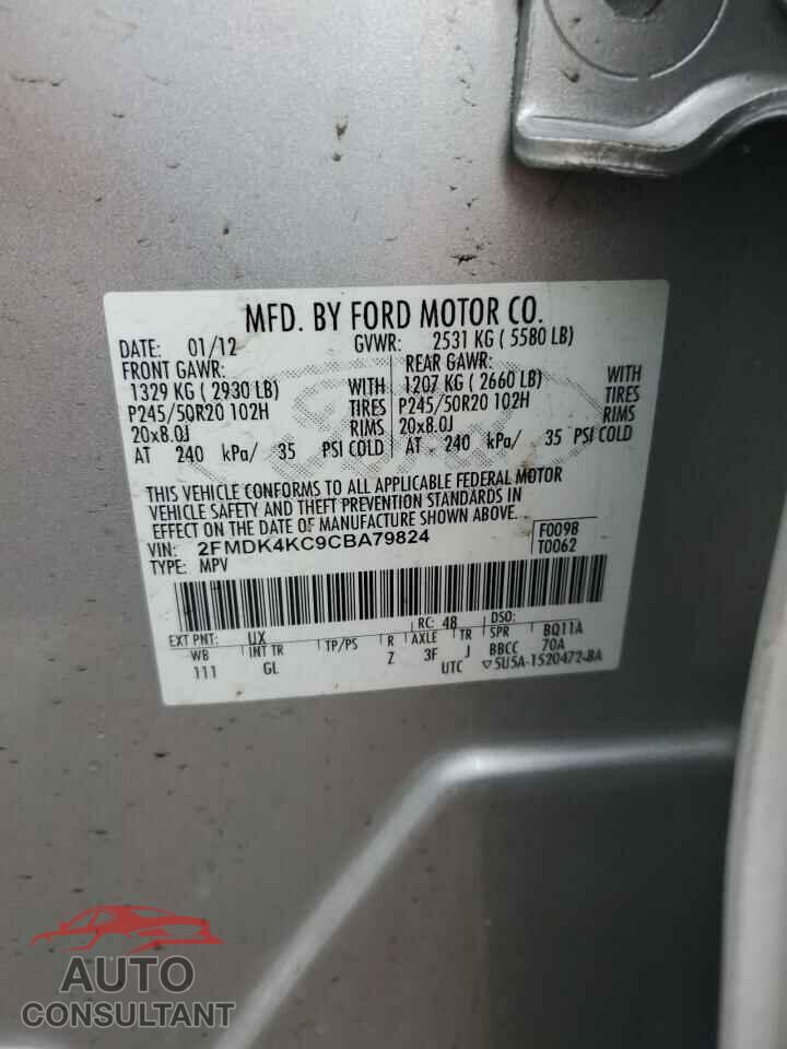 FORD EDGE 2012 - 2FMDK4KC9CBA79824