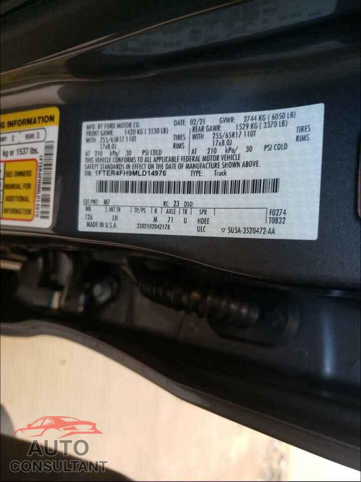 FORD RANGER 2021 - 1FTER4FH9MLD14976