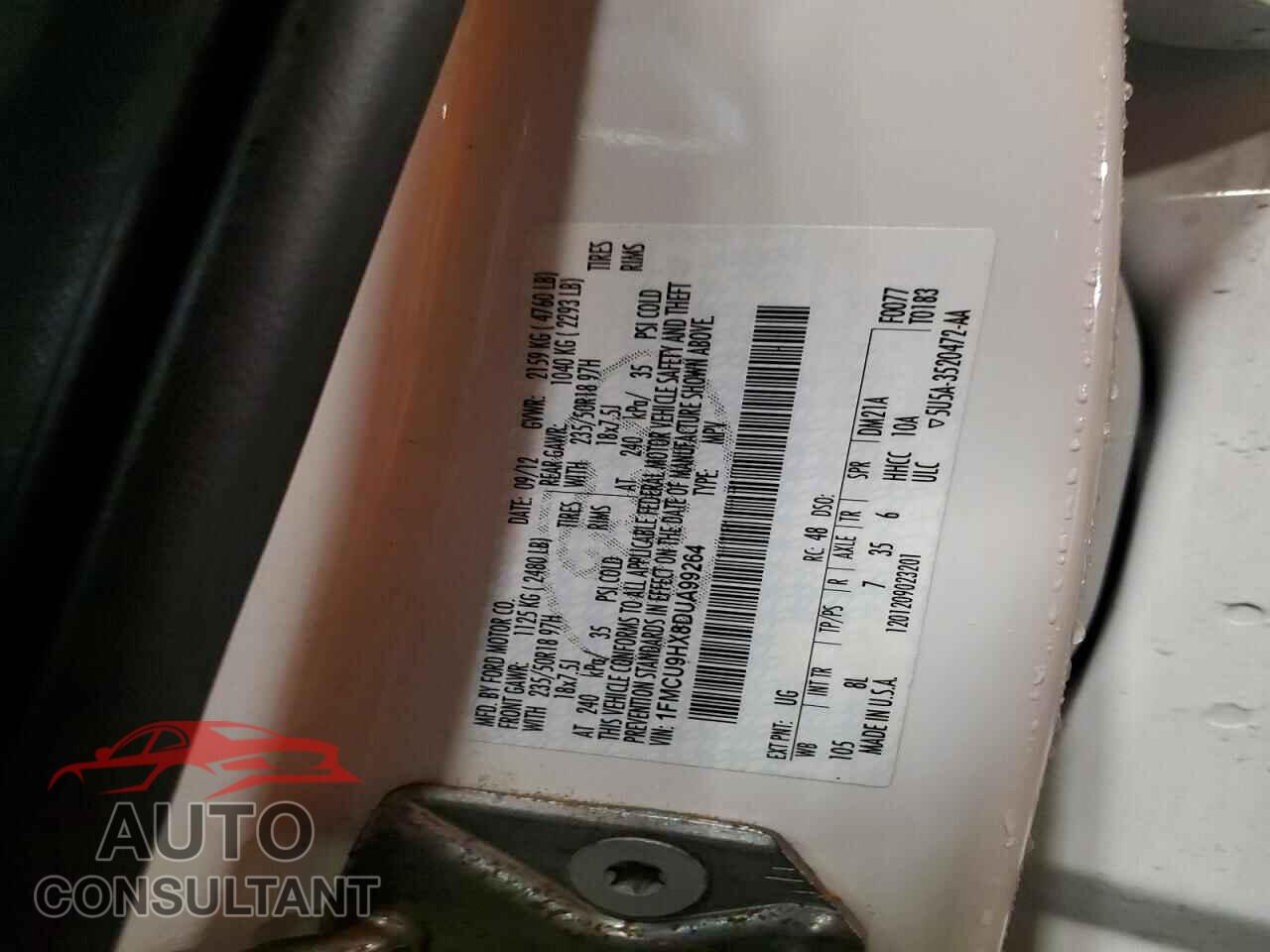 FORD ESCAPE 2013 - 1FMCU9HX8DUA99264