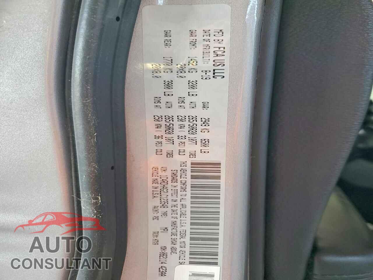 DODGE DURANGO 2020 - 1C4RDHAG2LC123548