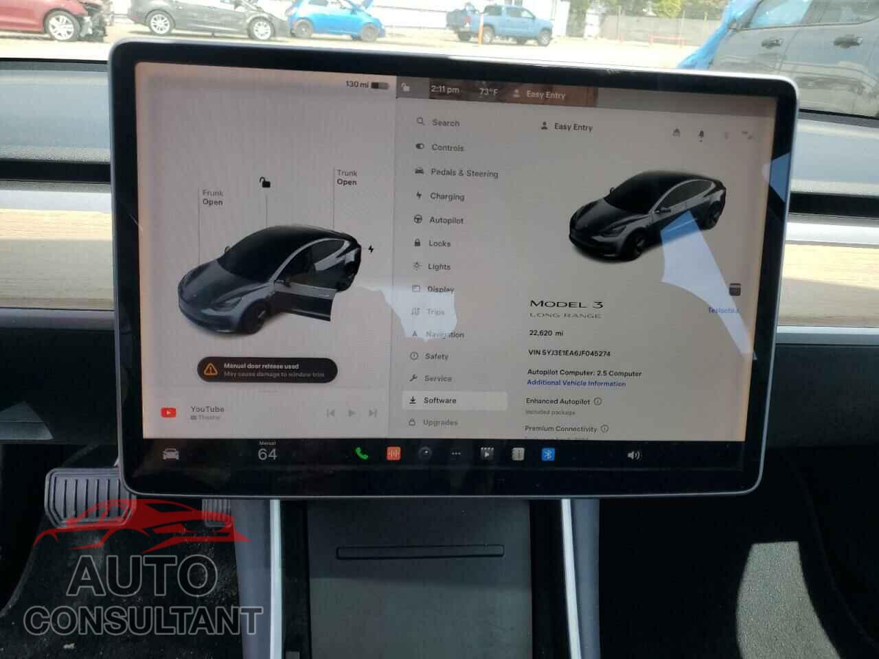 TESLA MODEL 3 2018 - 5YJ3E1EA6JF045274