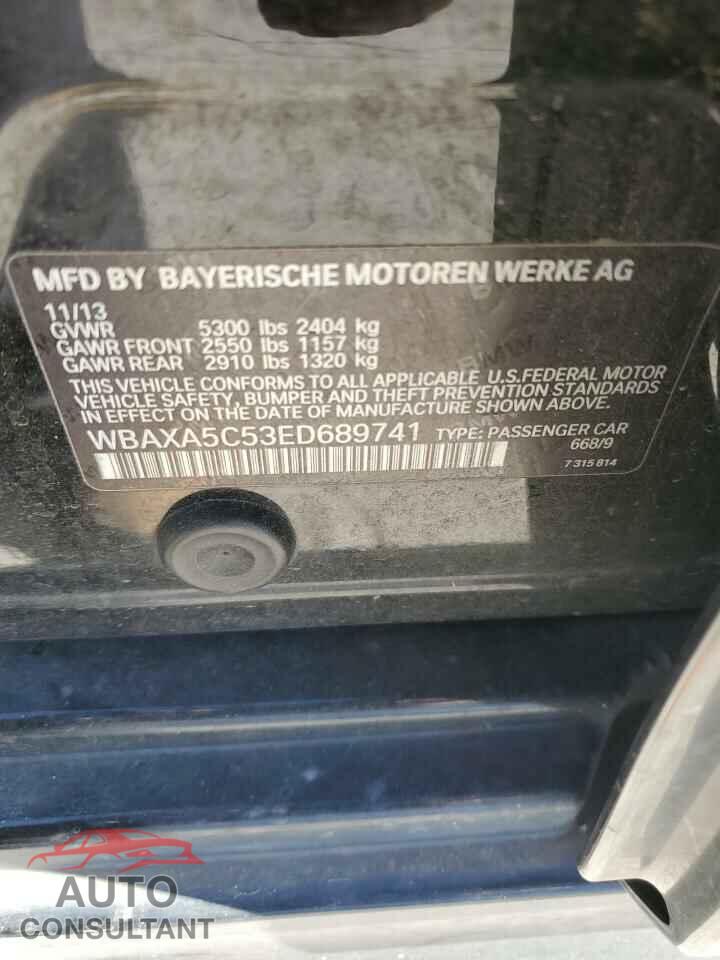 BMW 5 SERIES 2014 - WBAXA5C53ED689741