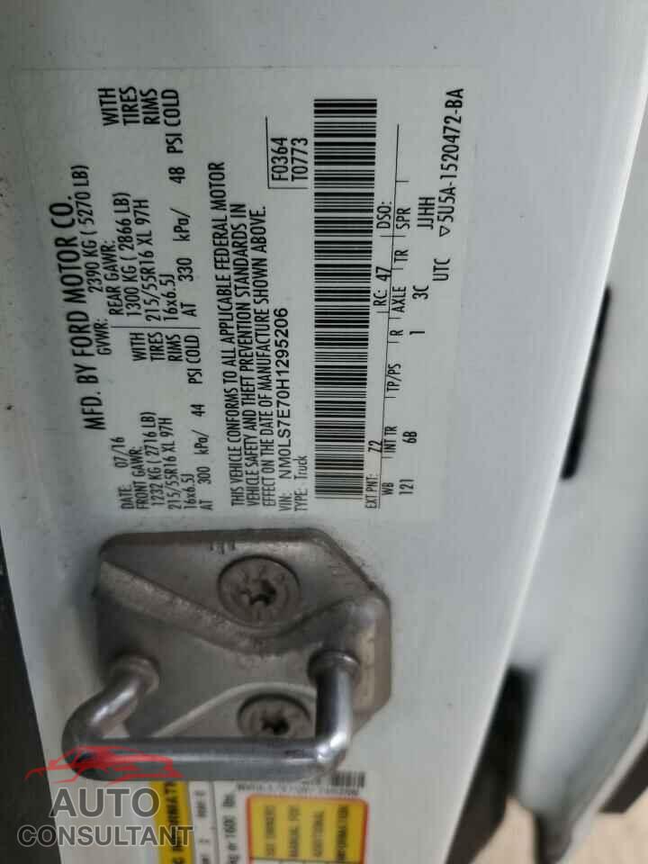 FORD TRANSIT 2017 - NM0LS7E70H1295206