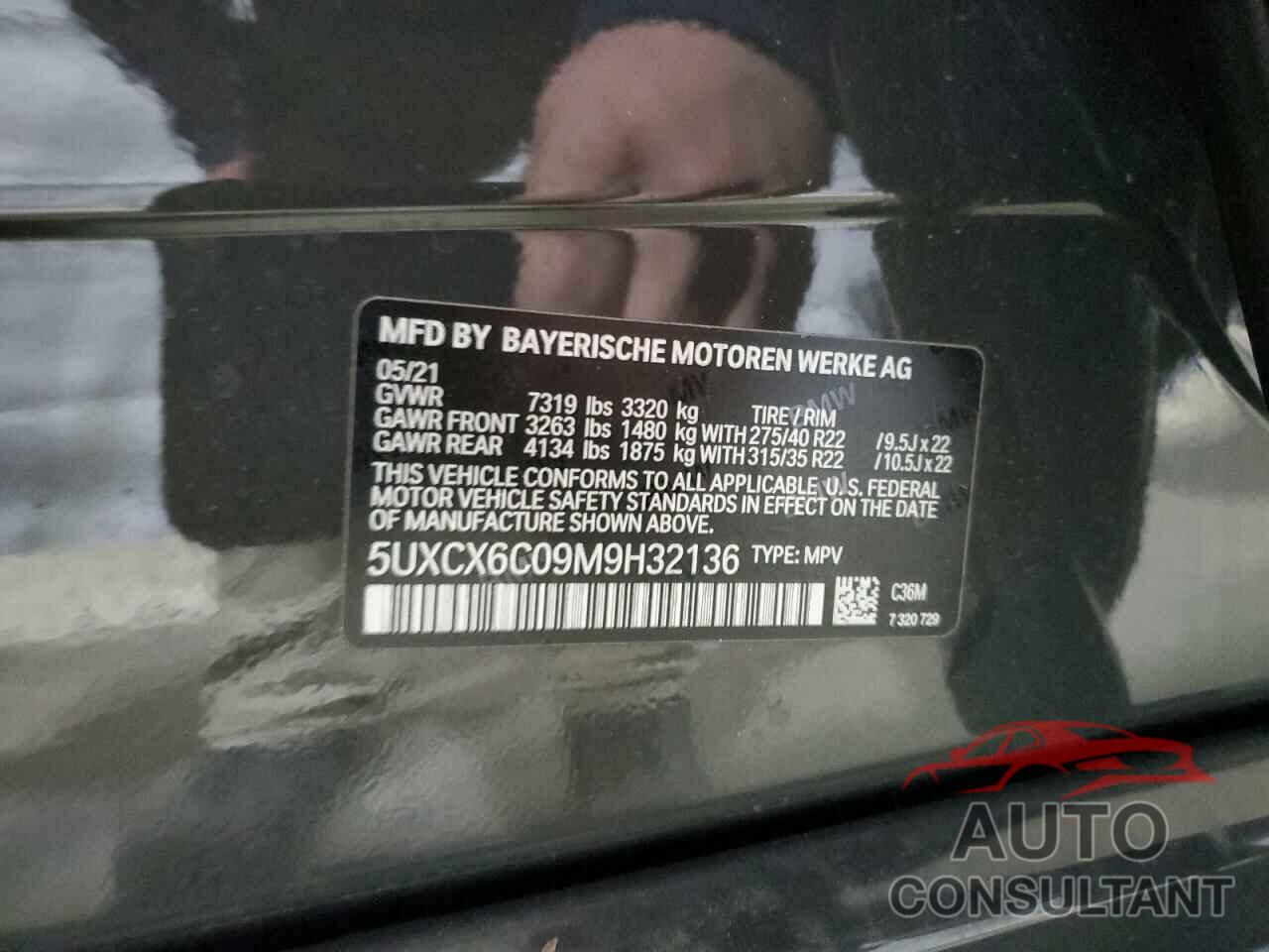 BMW X7 2021 - 5UXCX6C09M9H32136