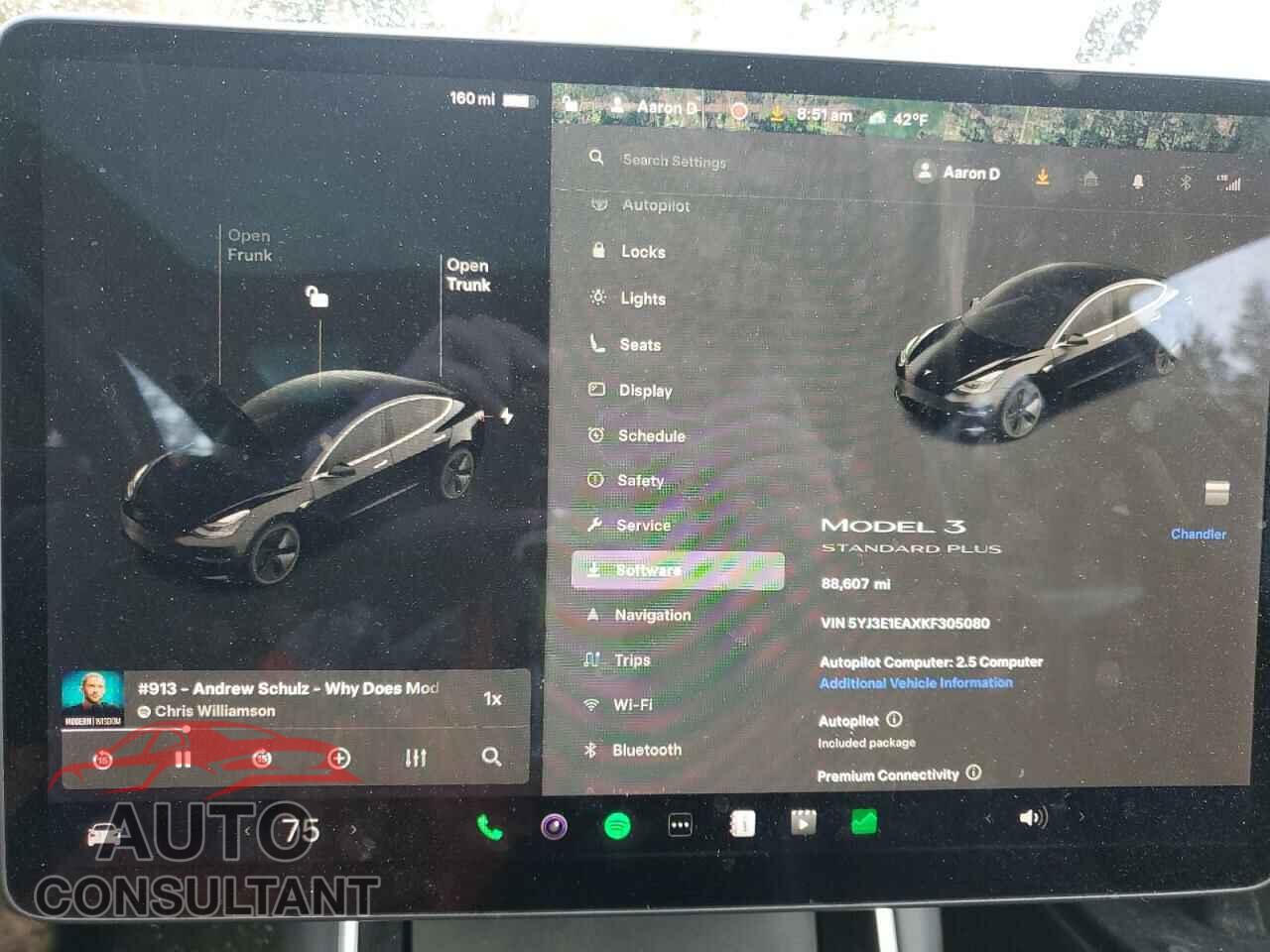 TESLA MODEL 3 2019 - 5YJ3E1EAXKF305080