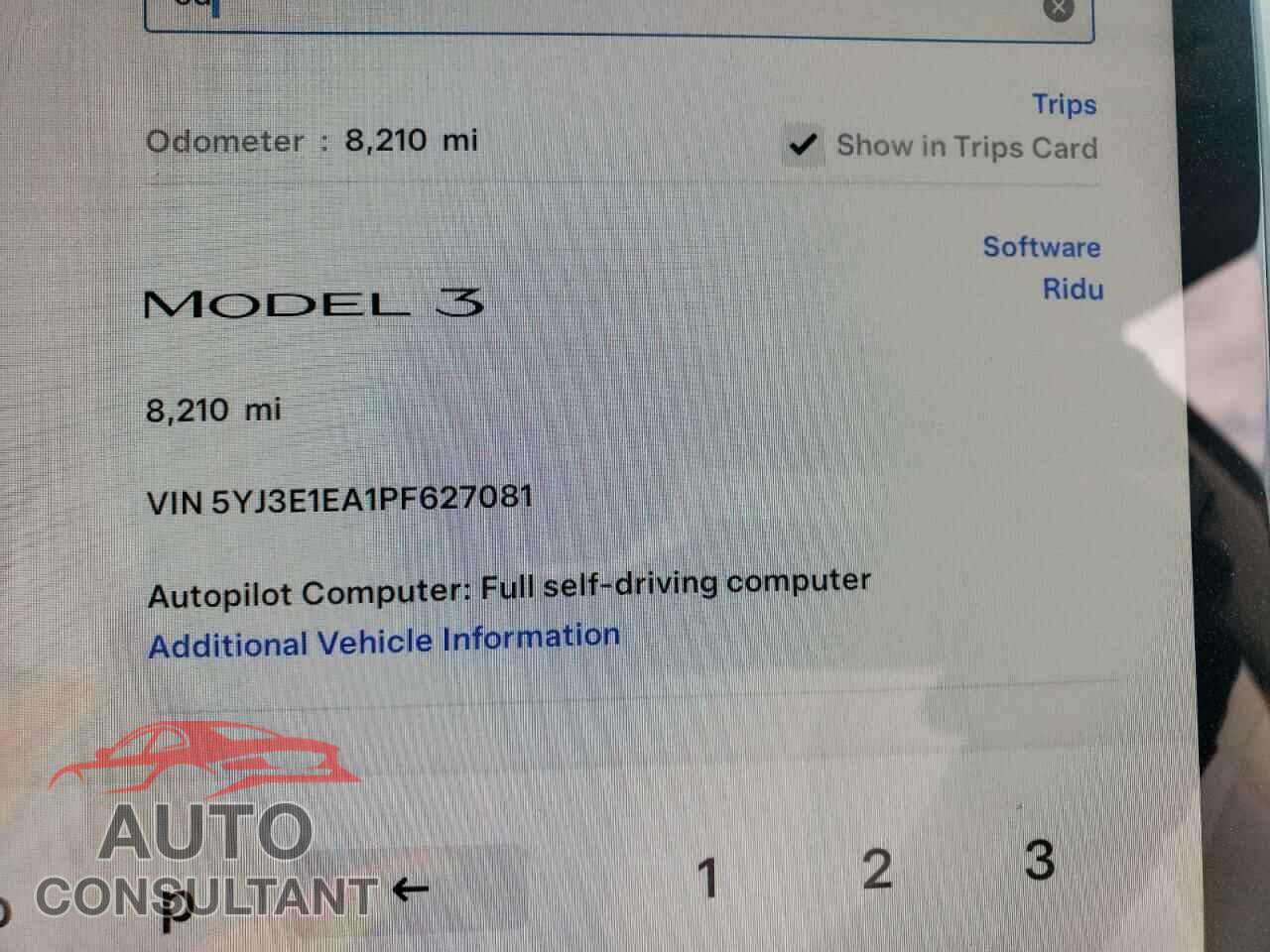 TESLA MODEL 3 2023 - 5YJ3E1EA1PF627081