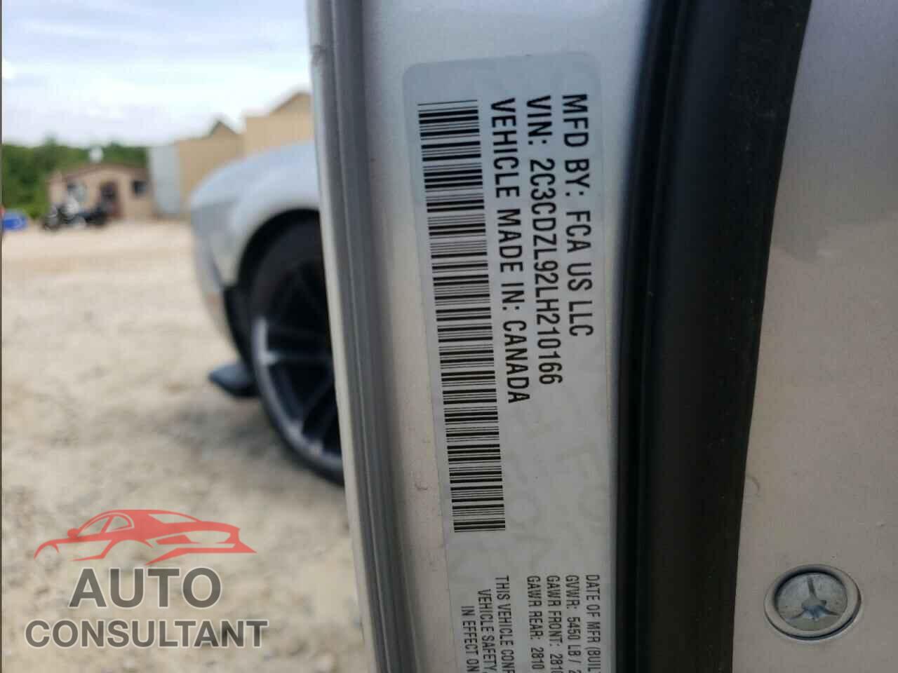 DODGE CHALLENGER 2020 - 2C3CDZL92LH210166