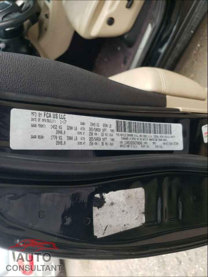 DODGE DURANGO 2017 - 1C4RDHDG5HC780542