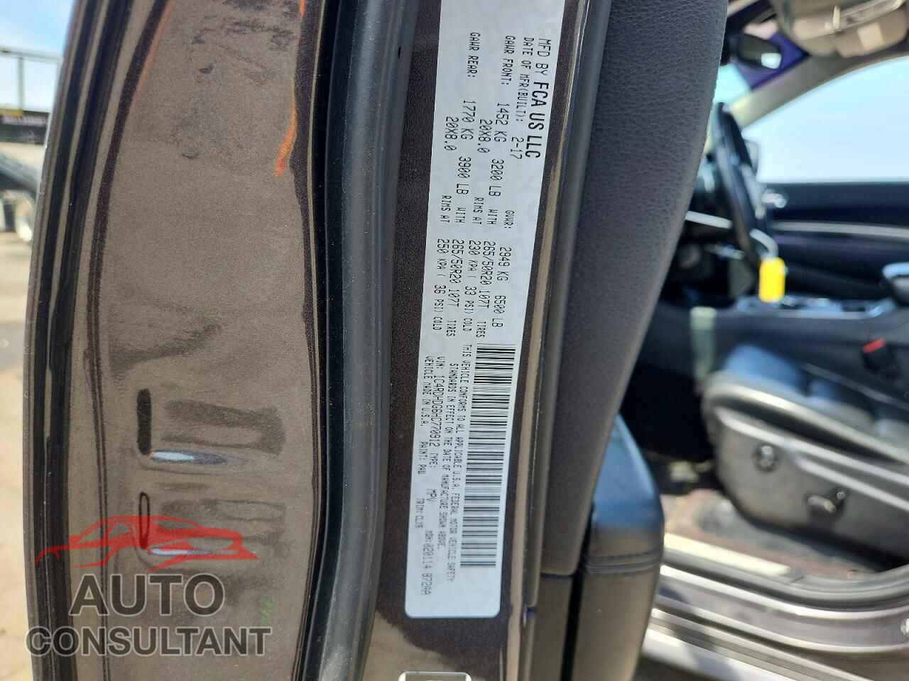 DODGE DURANGO 2017 - 1C4RDHDG6HC770912