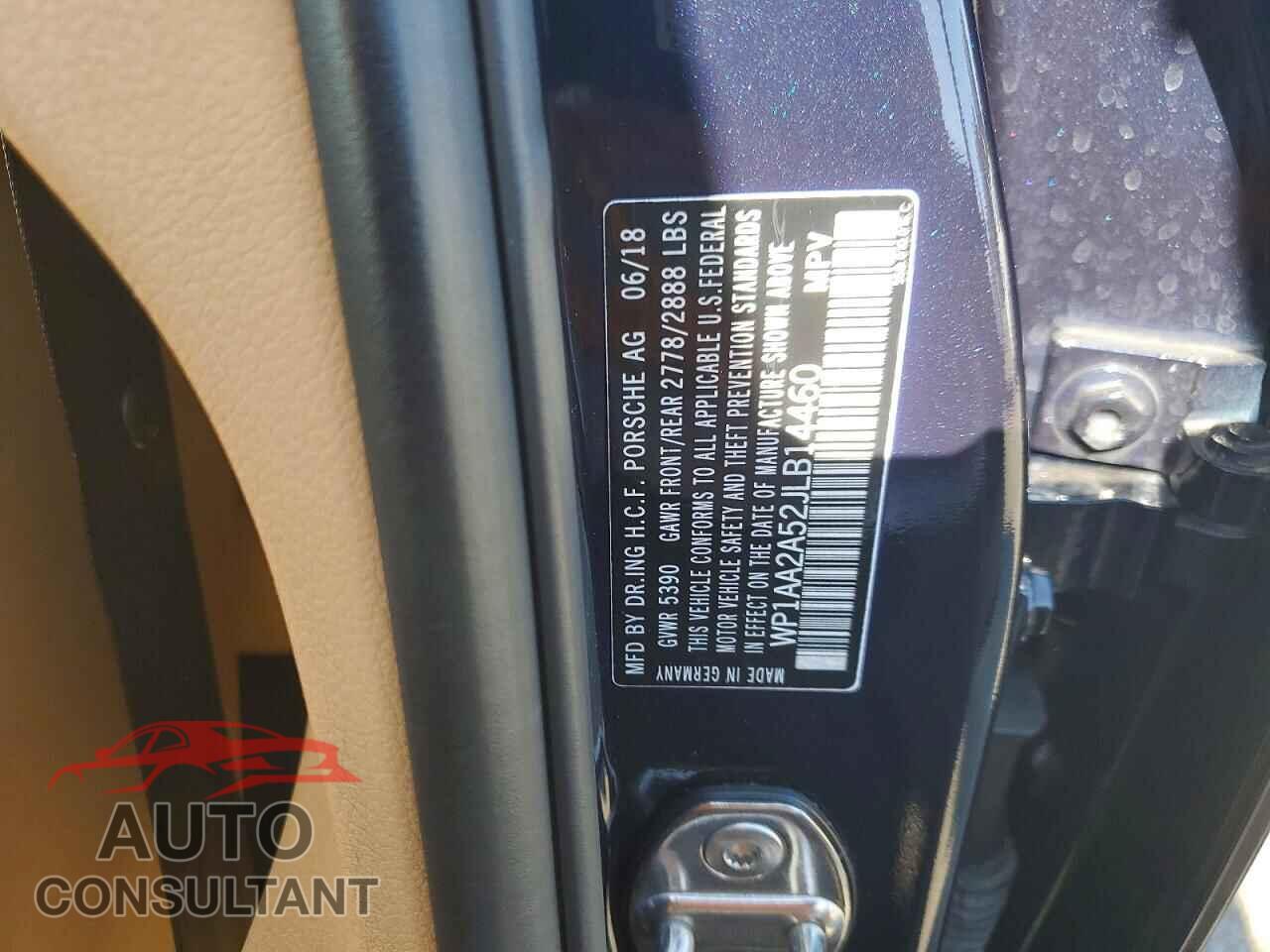 PORSCHE MACAN 2018 - WP1AA2A52JLB14460