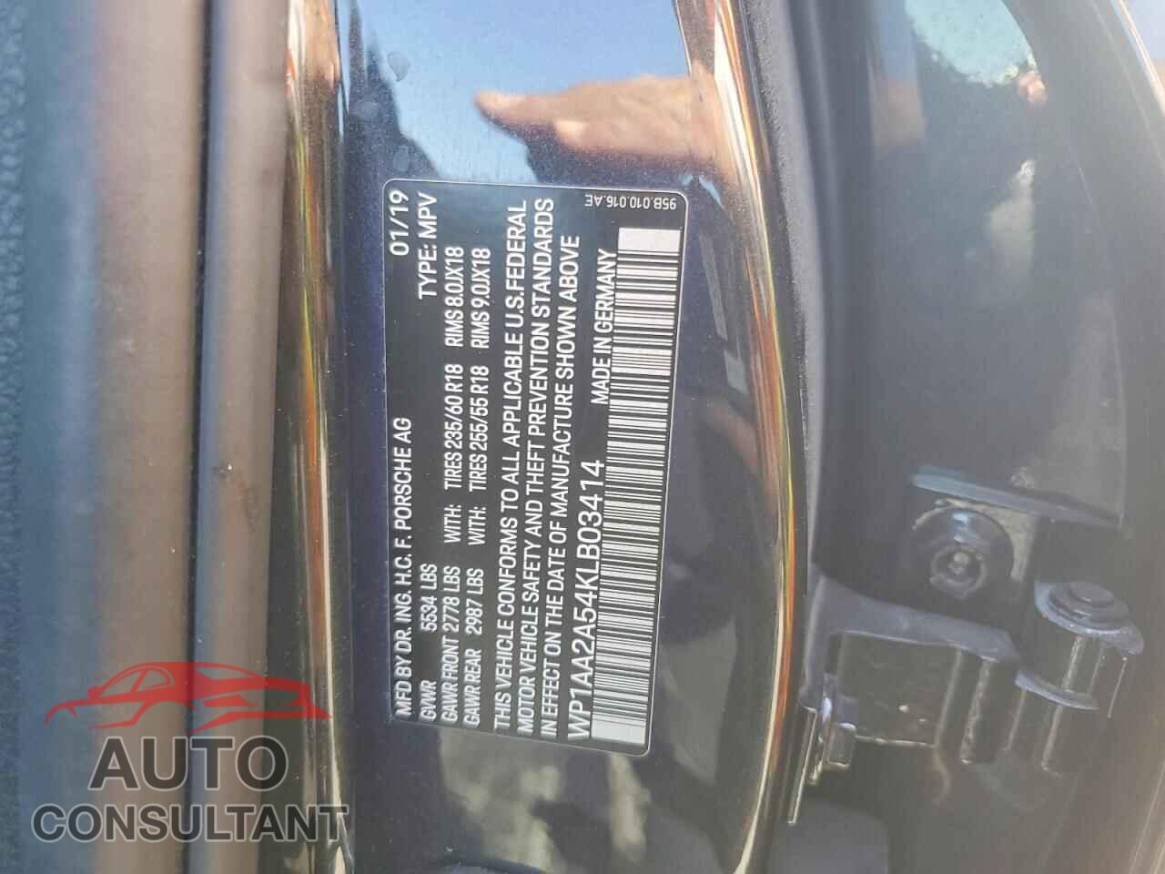 PORSCHE MACAN 2019 - WP1AA2A54KLB03414