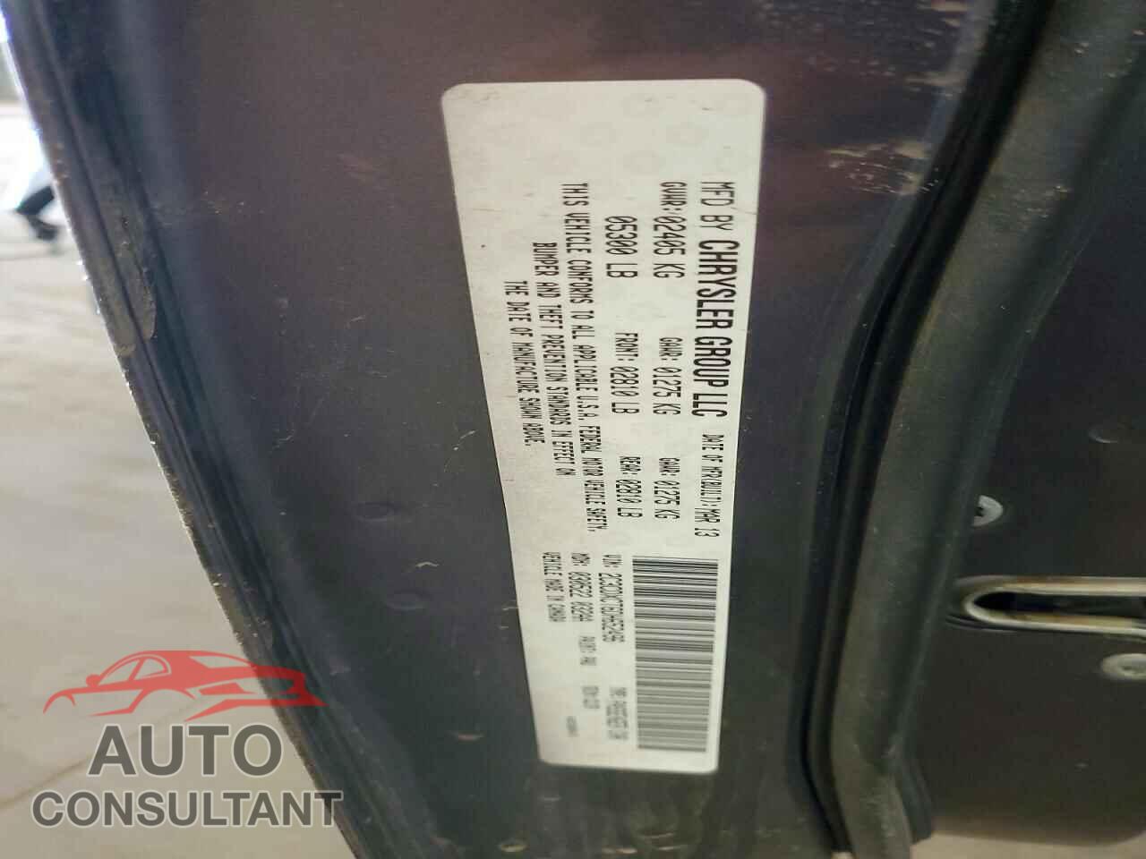 DODGE CHARGER 2013 - 2C3CDXCT6DH652496