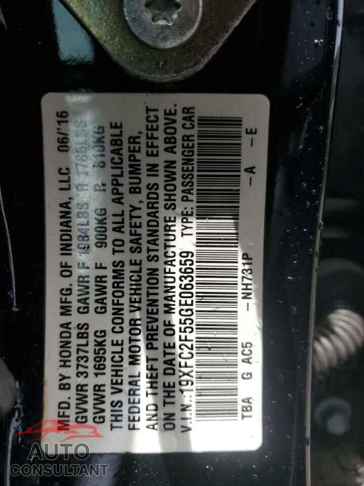 HONDA CIVIC 2016 - 19XFC2F55GE063659