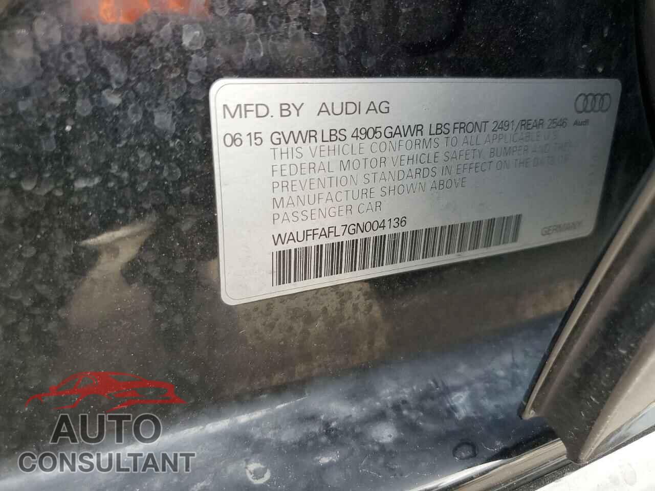 AUDI A4 2016 - WAUFFAFL7GN004136