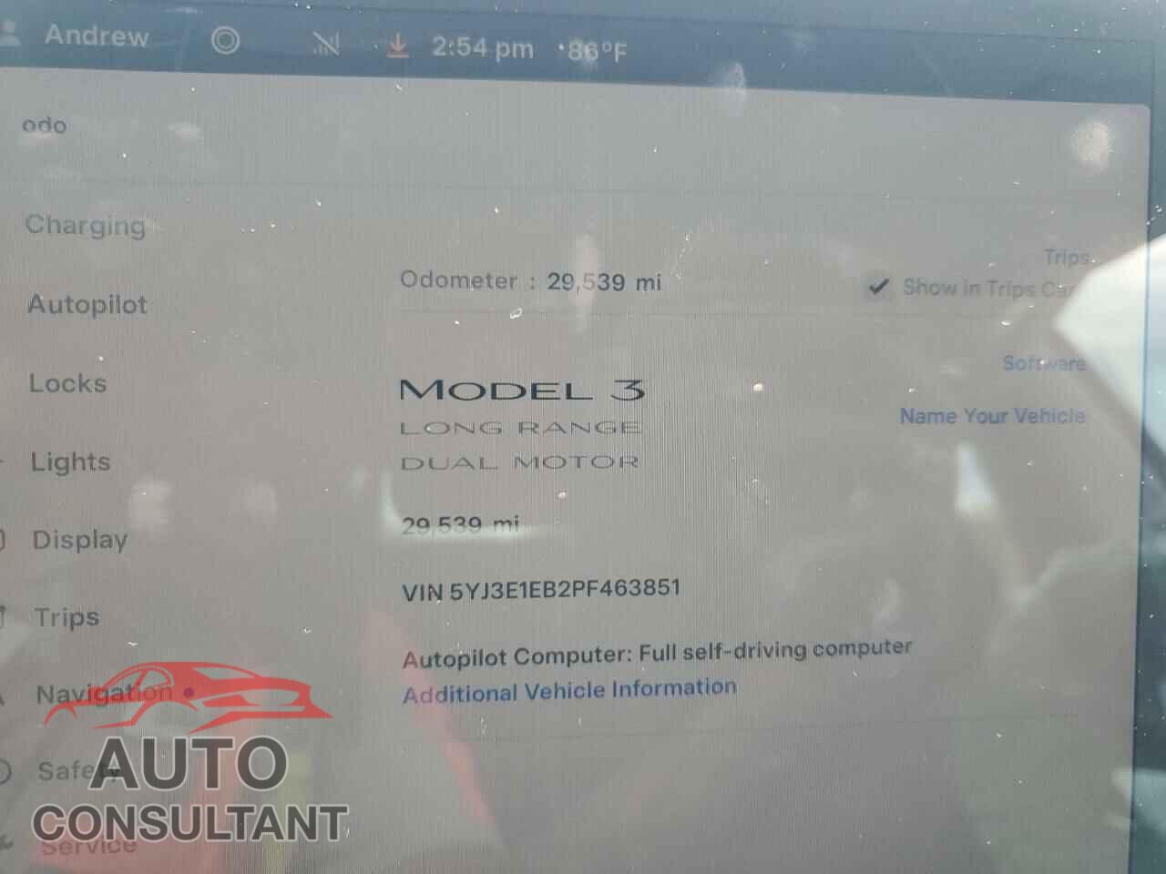 TESLA MODEL 3 2023 - 5YJ3E1EB2PF463851