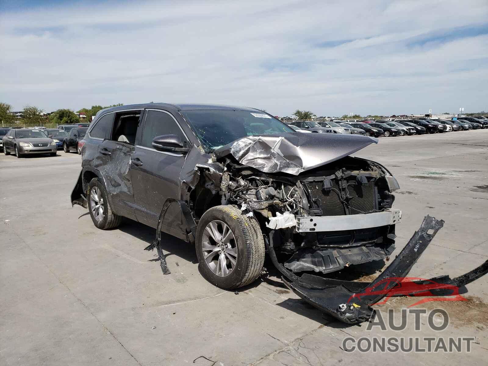 TOYOTA HIGHLANDER 2016 - 5TDZKRFH3GS141803