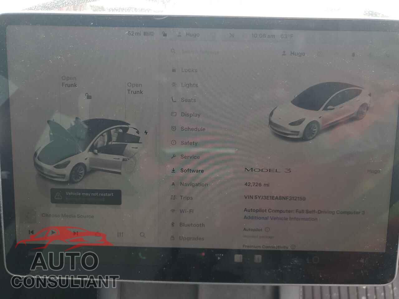 TESLA MODEL 3 2022 - 5YJ3E1EA8NF312159