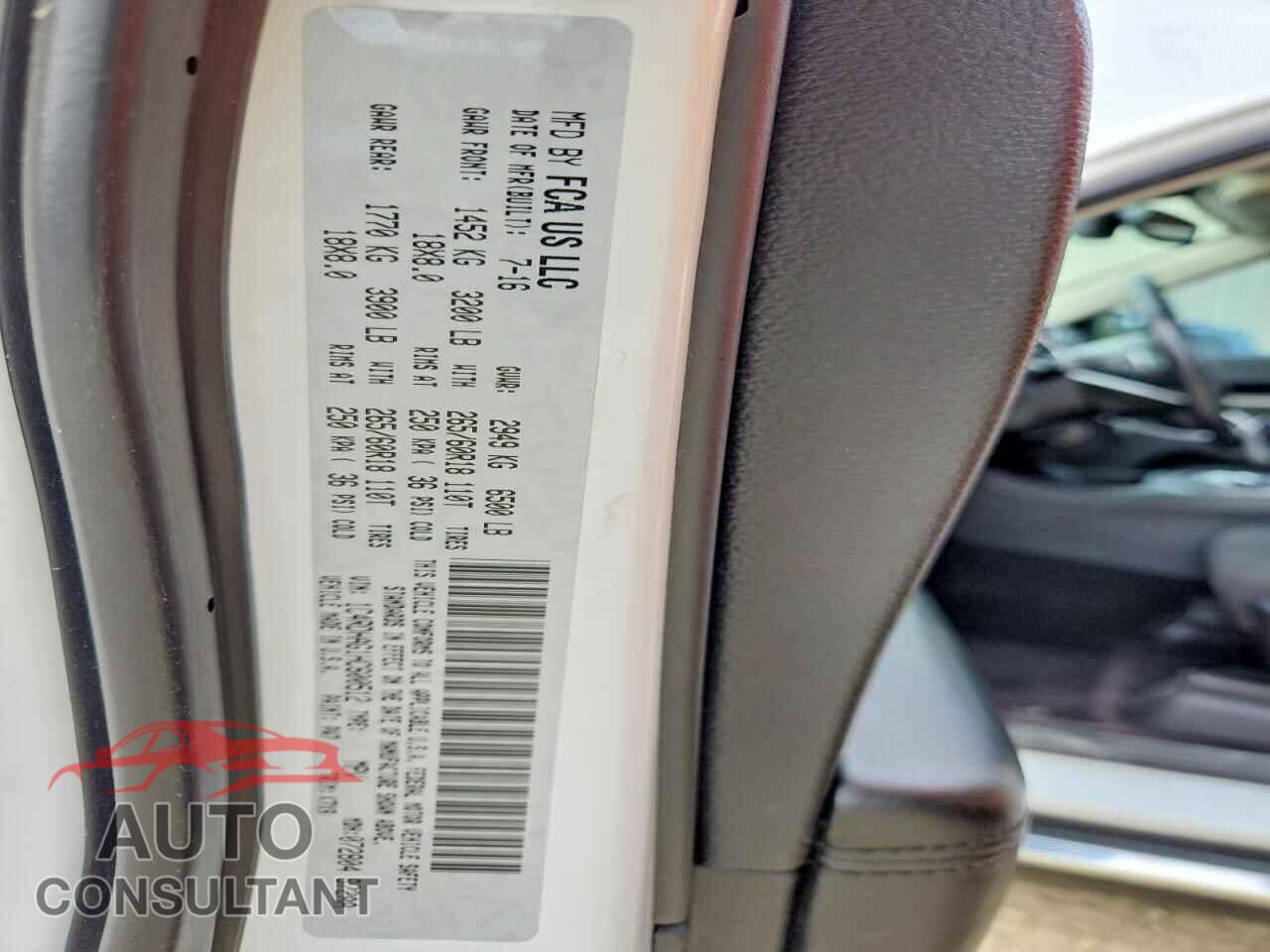DODGE DURANGO 2017 - 1C4RDHAG1HC600512