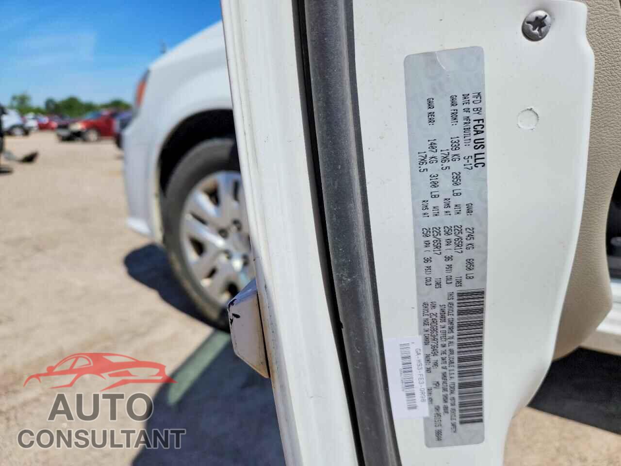 DODGE CARAVAN 2017 - 2C4RDGBG3HR736494
