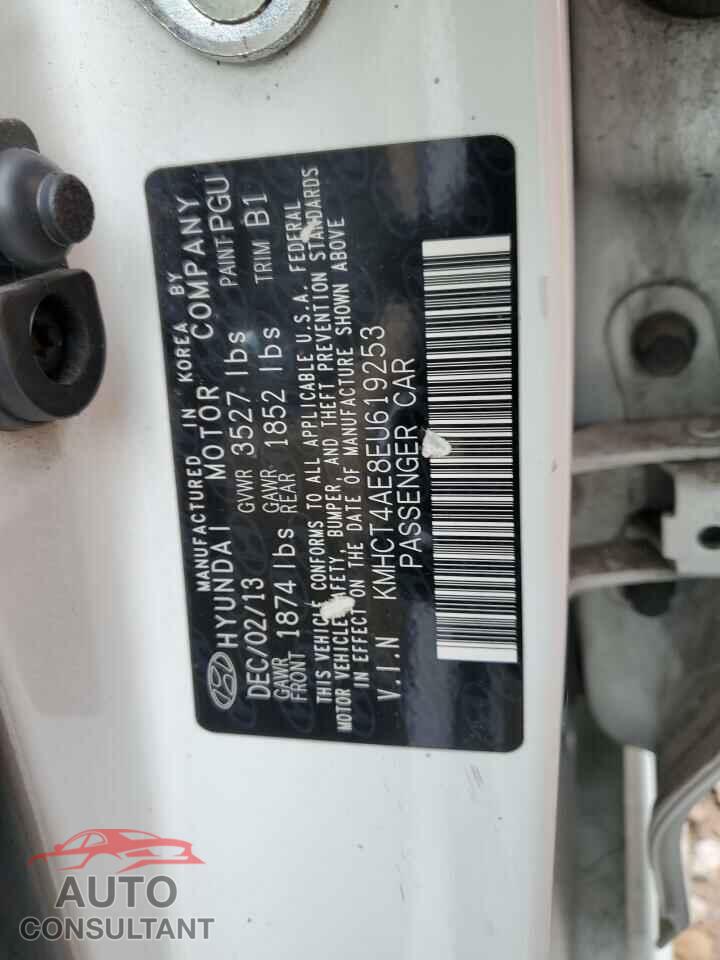HYUNDAI ACCENT 2014 - KMHCT4AE8EU619253