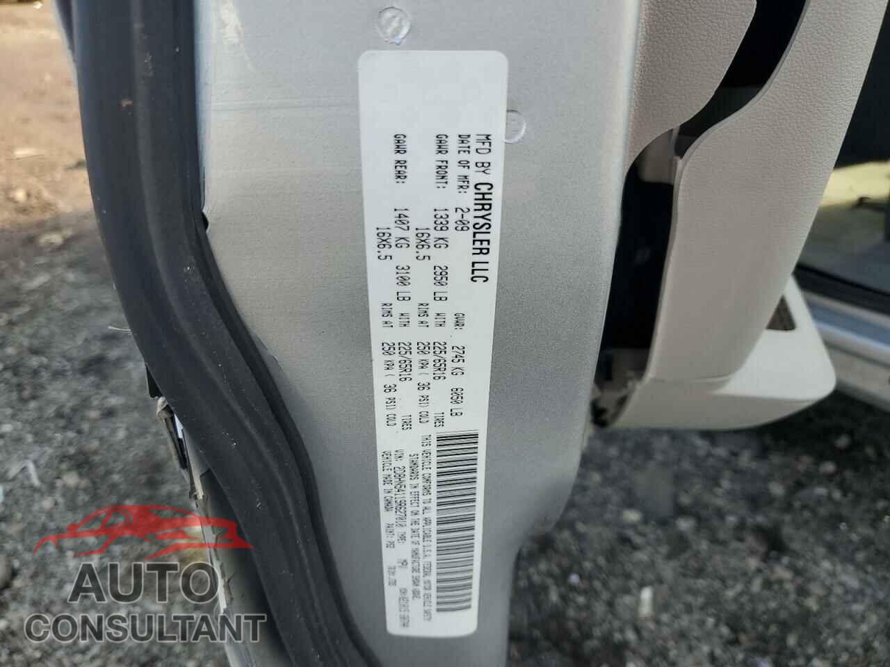 DODGE CARAVAN 2009 - 2D8HN54119R627010