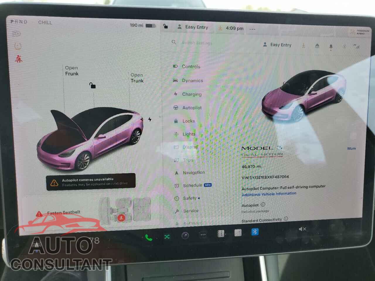 TESLA MODEL 3 2019 - 5YJ3E1EBXKF487064