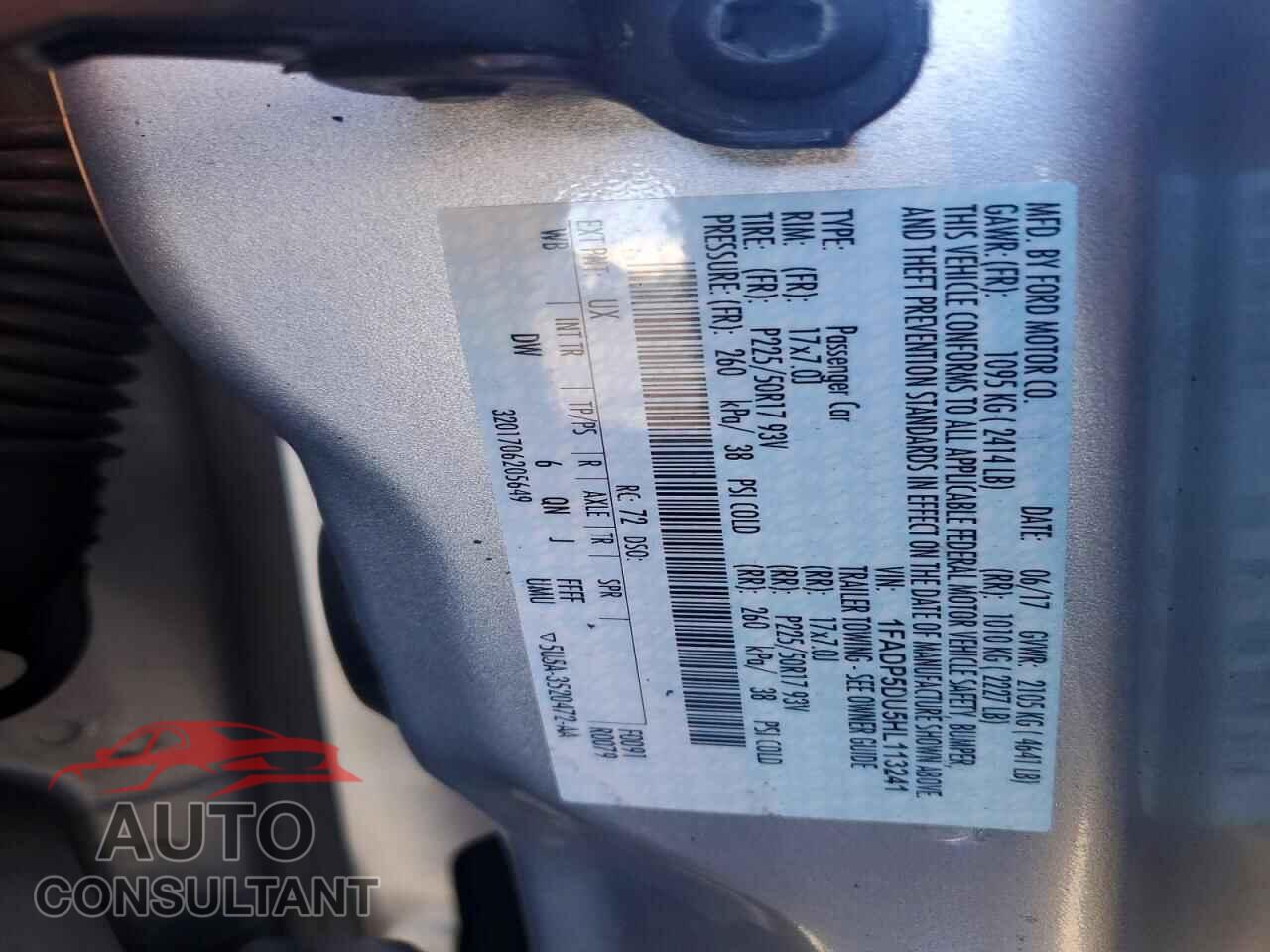 FORD CMAX 2017 - 1FADP5DU5HL113241