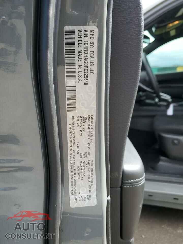DODGE DURANGO 2024 - 1C4RDHAG0RC225648
