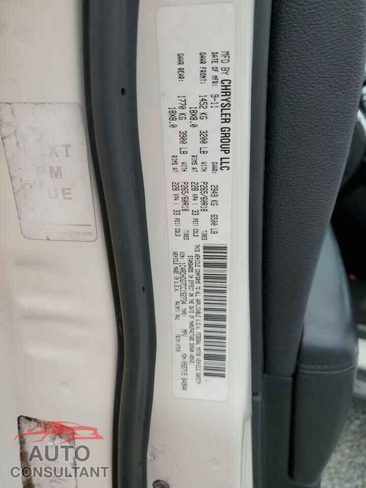 DODGE DURANGO 2012 - 1C4RDHDG7CC152734