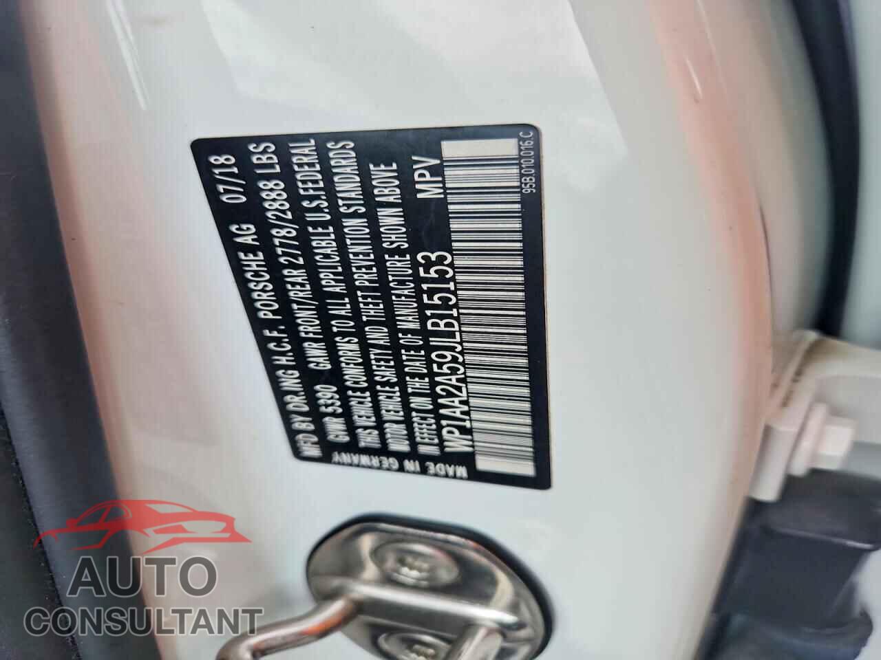 PORSCHE MACAN 2018 - WP1AA2A59JLB15153