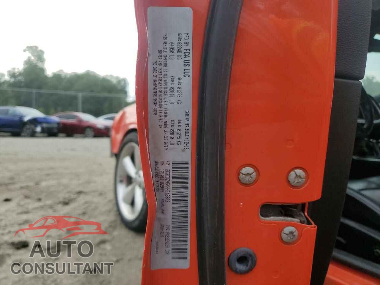 DODGE CHALLENGER 2017 - 2C3CDZAGXHH542803