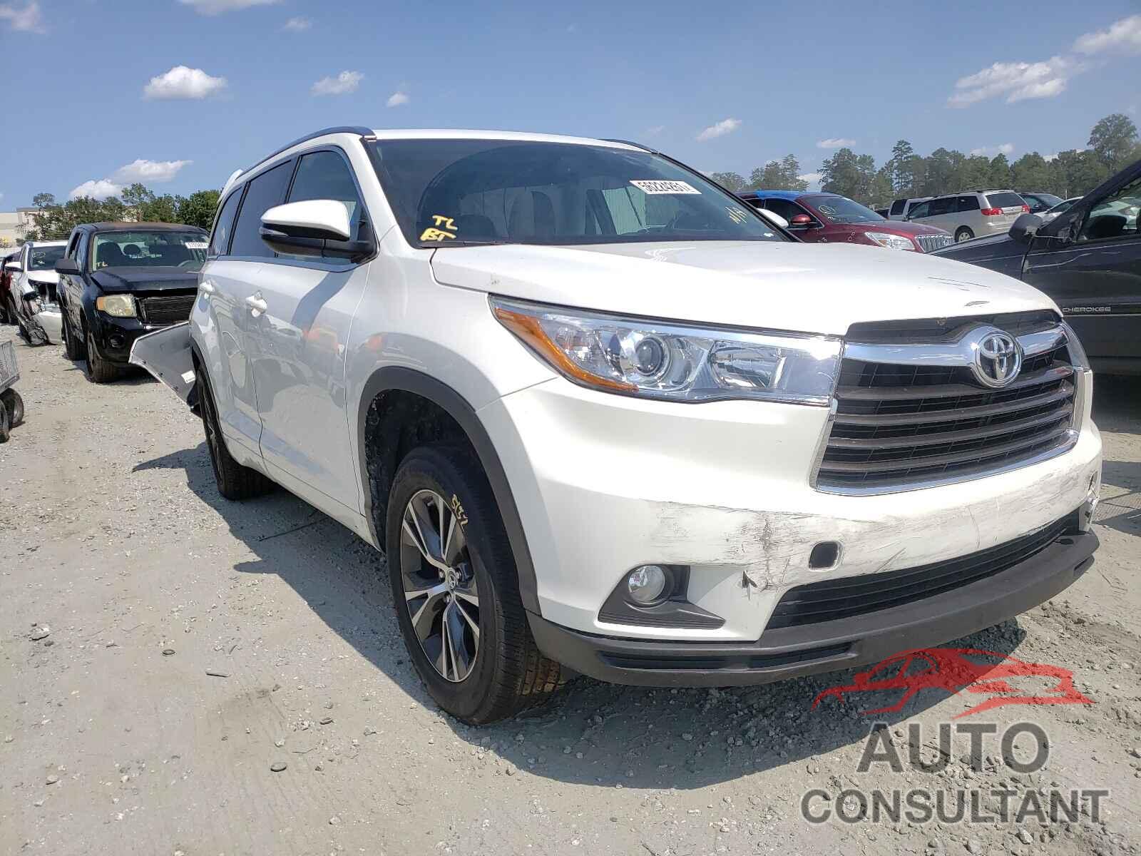 TOYOTA HIGHLANDER 2016 - 5TDKKRFH0GS130811