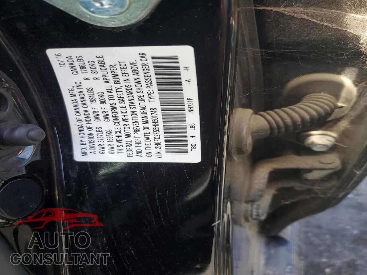 HONDA CIVIC 2017 - 2HGFC2F55HH501748