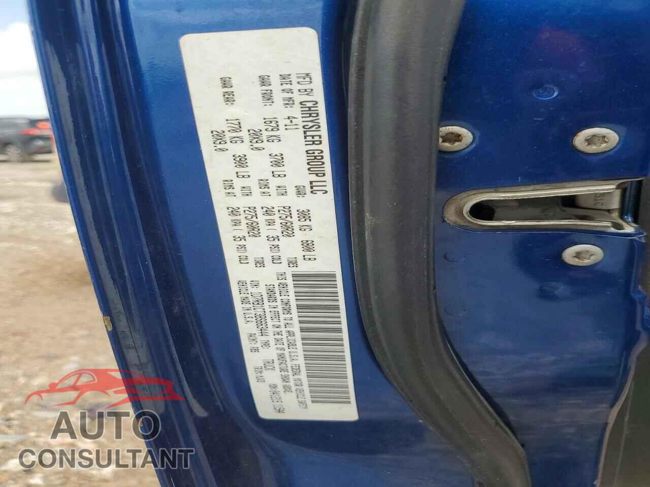 DODGE RAM 1500 2011 - 1D7RB1CT3BS663444