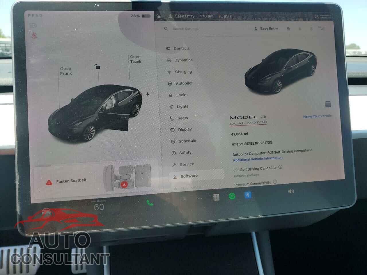TESLA MODEL 3 2019 - 5YJ3E1EB1KF231735