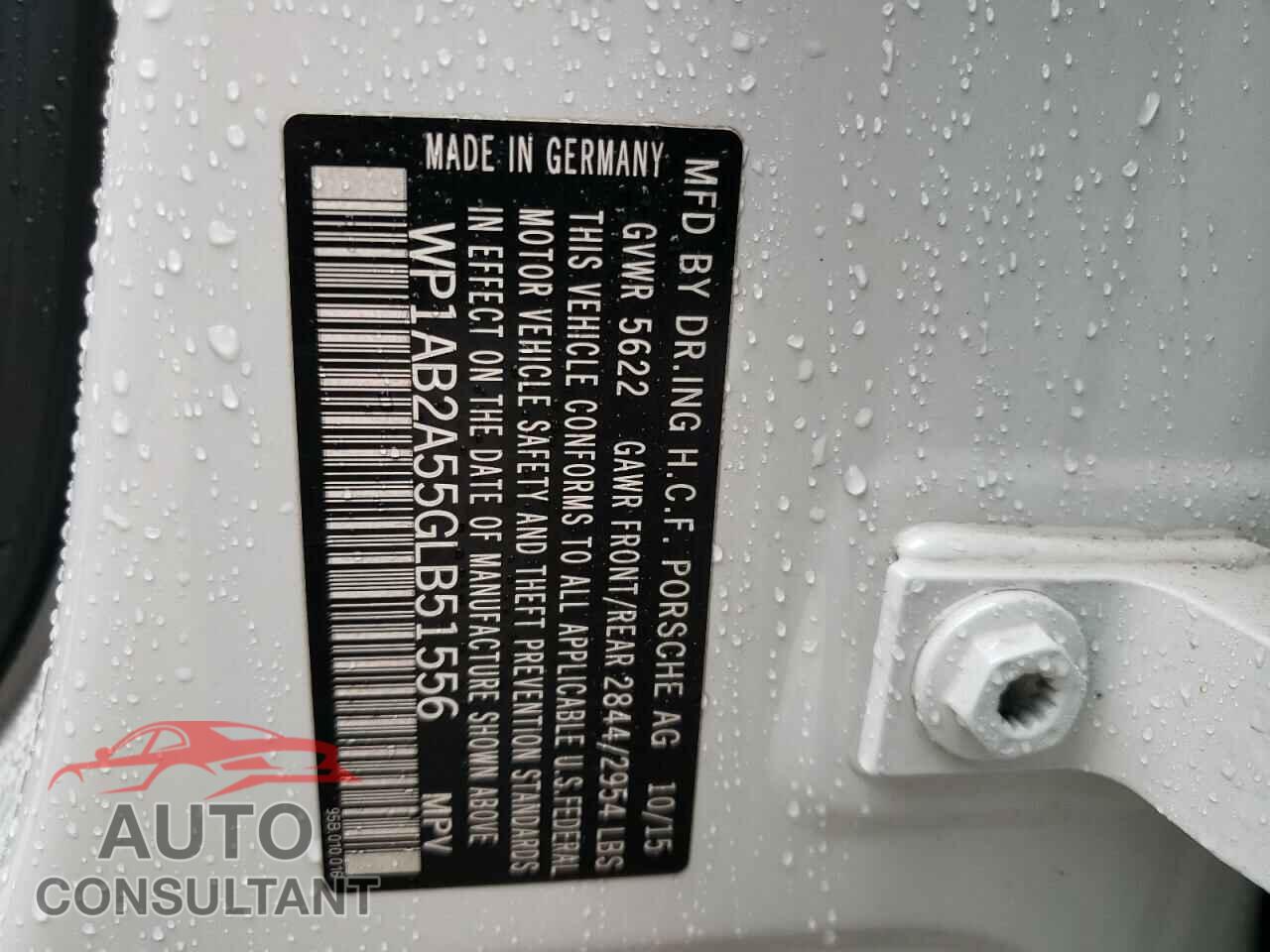 PORSCHE MACAN 2016 - WP1AB2A55GLB51556